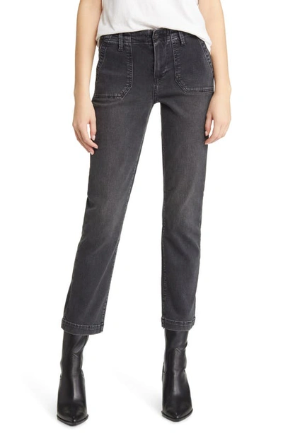 Paige Mayslie Ankle Straight Leg Jeans In Fadedstone
