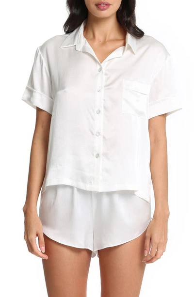 Papinelle Short Silk Pajamas In Ivory