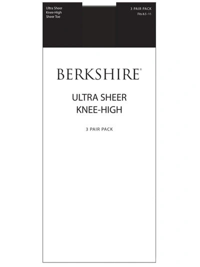 Berkshire Ultra Sheer Knee Highs 3-pack In Fantasy Black