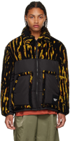 Ambush Multicolor Abstract-print Panelled Jacket In Yellow Fluo