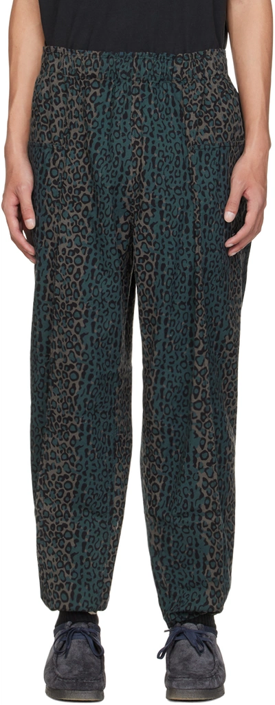 South2 West8 Taupe Army String Trousers In B-leopard