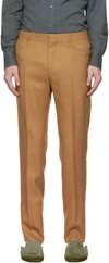 TOM FORD BROWN STRAIGHT-LEG TROUSERS