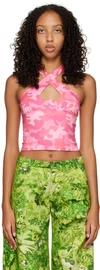 Collina Strada Ssense Exclusive Pink Top In Pink Camo