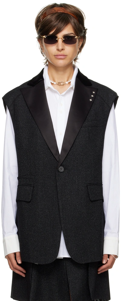 Lesugiatelier Black Suiting Vest