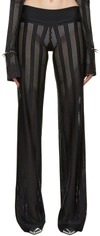 Fal-ash Ssense Exclusive Black Perforated Trousers In Black