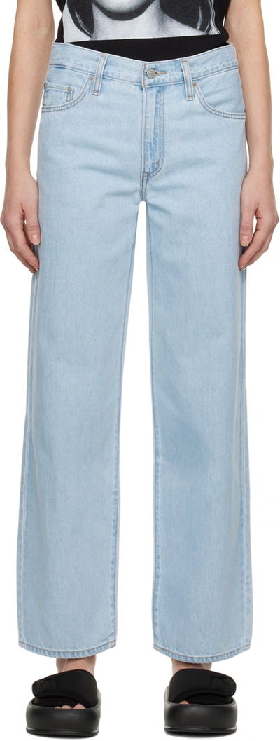 LEVI'S BLUE BAGGY DAD JEANS