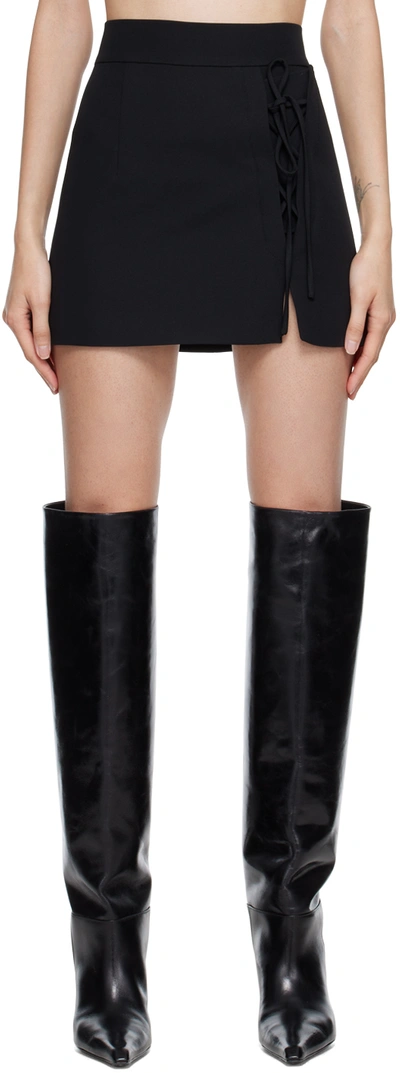 Yuzefi Black Laced Miniskirt