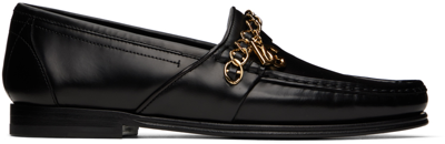 Dolce & Gabbana Calfskin Nappa Visconti Loafers In Black