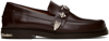 TOGA VIRILIS BURGUNDY LEATHER LOAFERS