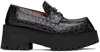 Marni 60mm Croc Embossed Leather Loafers In 00n99 Black