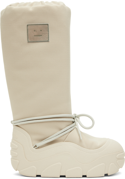Acne Studios Off-white Snow Boots In White,beige ModeSens