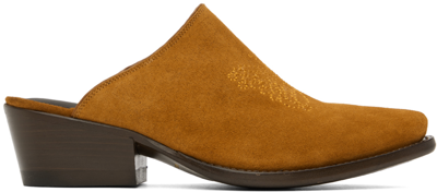 Needles Tan Papillon Mules In A-brown