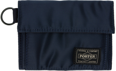 Porter - Yoshida & Co. Navy Tanker Wallet In Iron Blue 50
