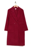 Nordstrom Rack Two Button Twill Coat In Red Chinoise