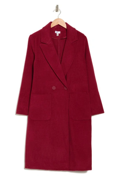 Nordstrom Rack Two Button Twill Coat In Red Chinoise