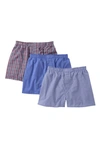 Nordstrom Rack Woven Boxer In Blue- Pink Plaid Pack