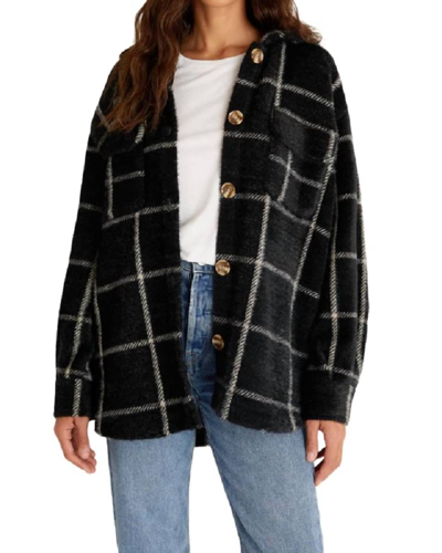 Z SUPPLY Plaid Tucker Jacket in Washed Black 
