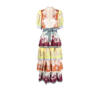 ALEMAIS YELLOW MARLOW FLORAL PRINT TIERED SHIRT DRESS,755D18499025