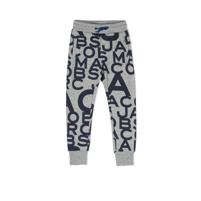 Marc Jacobs Kids' Grey Logo Print Cotton Track Pants