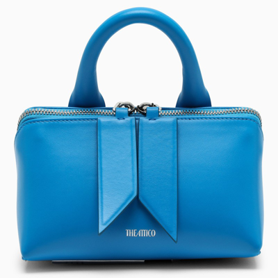 Attico Turquoise Leather Mini Bag Friday In Light Blue