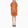 DSQUARED2 COPPER-COLOURED DRESS IN SILK CREPE