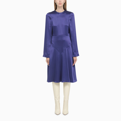 Stella Mccartney Purple Satin Midi Dress In New