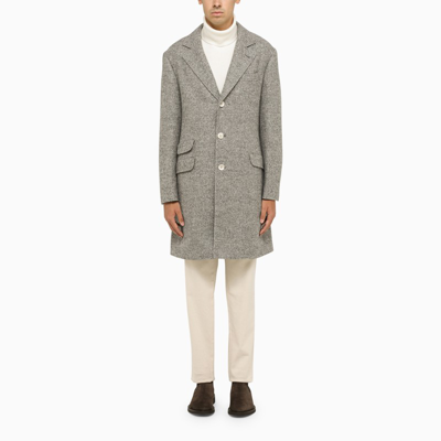 Brunello Cucinelli Grey Wool Single-breasted Coat