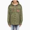 Dsquared2 Quilted Nylon Overshirt Jacket In Green