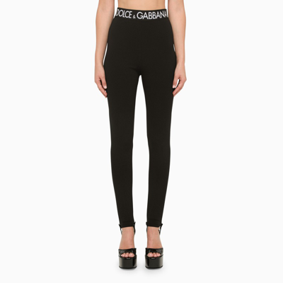 Dolce & Gabbana Black Punto Milano Leggings