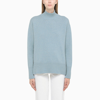 Roberto Collina Blue Wool And Cashmere Turtleneck