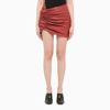 THE MANNEI THE MANNEI | RED LEATHER MINI SKIRT,WISHAWLE/L_MANNE-RED_108-38
