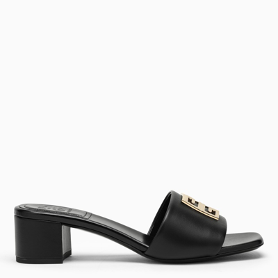 Givenchy Black Leather 4g Mules