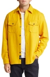 Schott Cpo Wool Blend Work Shirt In Mustard