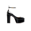 Valentino Patent Leather Ankle-strap Platform Pumps In Black