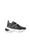 Hogan Interaction Sneakers In Leather In Black