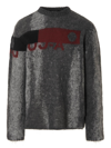 A-cold-wall* Sprayed-effect Logo-jacquard Jumper In Gray