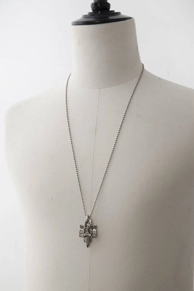 Pre-owned Chrome Hearts 3 Trinkets Necklace In Silver | ModeSens