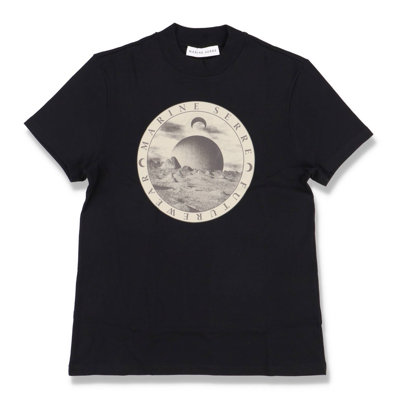 Pre-owned Marine Serre Black Moon Logo Print T-shirt