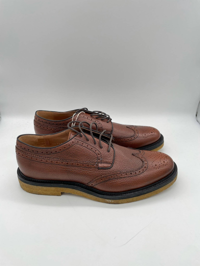 Pre-owned Dries Van Noten Leather Brogue Shoes In Brown