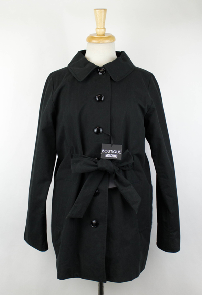 Pre-owned Moschino New  Cuffed 3/4 Sleeve Black Jacket Size 4/38 $795