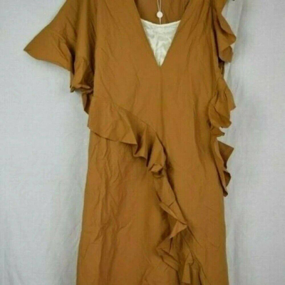 Pre-owned Maison Margiela Orange Dress Size It40 New In Brown