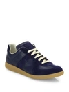 MAISON MARGIELA Replica Leather & Suede Low-Top Sneakers