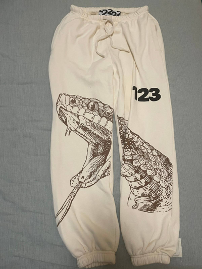Pre-owned Fear Of God X Vintage Kids' Rrr123 Sweatpants M In White