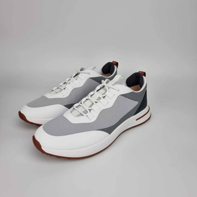 Pre-owned Loro Piana Week-end White And Grey Sneakers New