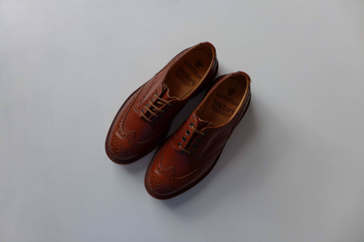 Pre-owned Tricker's Bourton Derby Brogue Shoes - Marron Antique Leather