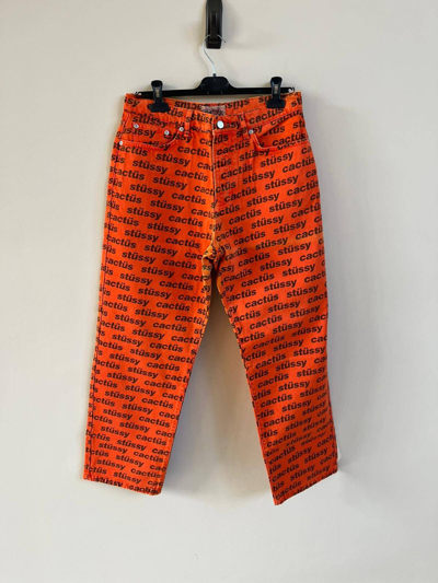 Pre-owned Cactus Plant Flea Market X Stussy Casual Pants In Orange