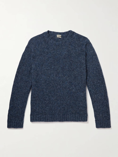 Pre-owned Massimo Alba Simon Sweater - Blue Mélange Alpaca