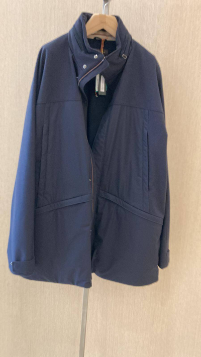 Pre-owned Loro Piana Lanbbrooke Jacket Wish Cashmere In Navy Blue