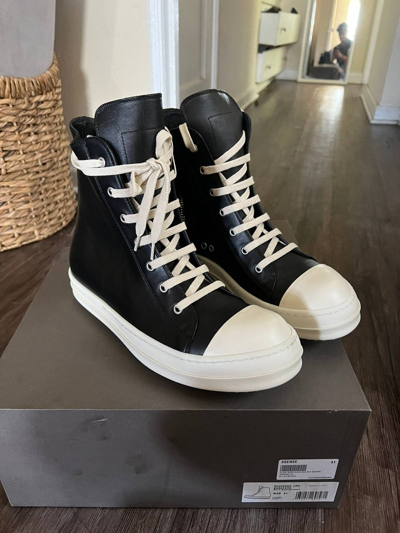 Pre-owned Rick Owens Mainline Ramones High Shoes In Black | ModeSens