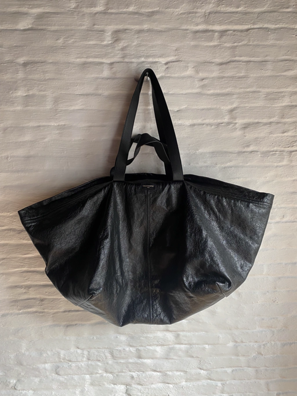 バッグ balenciaga ikea bag 2017ss black Pre-owned Balenciaga Ss17 Arena Xl Shopper Tote Bag Ikea In Black